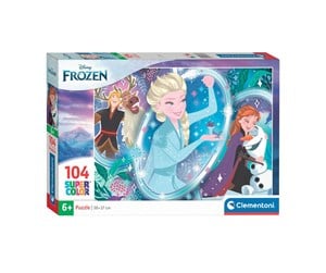 Puslespill - Clementoni Jigsaw Puzzle Super Color Frozen 104pcs. Gulv - 25737