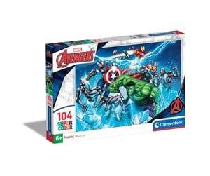 Puslespill - Clementoni Jigsaw Puzzle Super Color Marvel Avengers 104pcs. Gulv - 25744