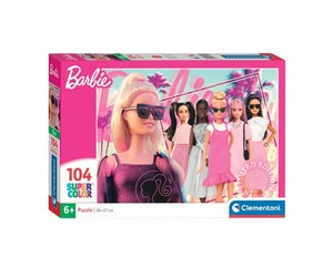 Puslespill - Clementoni Jigsaw Puzzle Super Color Barbie 104pcs. Gulv - 25752