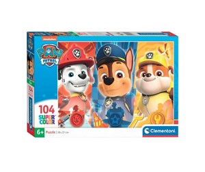 Puslespill - Clementoni Jigsaw Puzzle Super Color PAW Patrol Close Up 104 pcs. Gulv - 25769