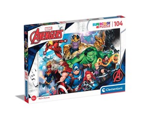 Puslespill - Clementoni Jigsaw Puzzle Super Color Avengers 104pcs. Gulv - 25718