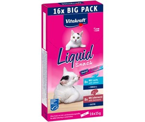 Katt - Vitakraft - Liquid Snack Multipack with Liver Sausage and Salmon MSC for cats 16x15gr (58000) - 58000