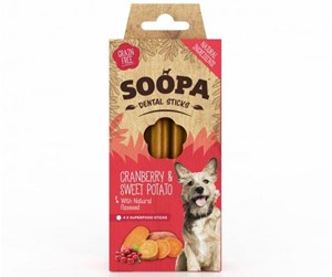 Hund - Soopa - Dental Sticks Cranberry & Sweet Potato 100g - SO920050