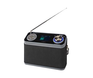 DAB, nettverks- og klokkeradio - Nedis RDDB5200BK - DAB portable radio - USB-host Bluetooth - DAB/DAB+/FM - RDDB5200BK