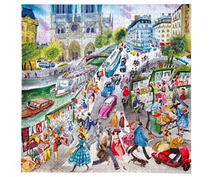 Puslespill - eeBoo Puzzle 1000 pcs - Paris Bookseller - EPZTPBS