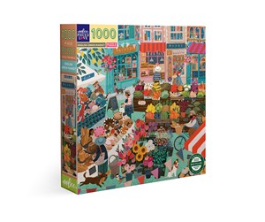 Puslespill - eeBoo Puzzle 1000 pcs - English Green Market - EPZTEGM