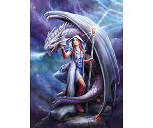 Puslespill - Clementoni Jigsaw Puzzle Anne Stokes Dragon Mage 1000pcs. Gulv - 39525