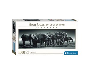 Puslespill - Clementoni Jigsaw Puzzle Panorama Herd of Giants 1000pcs. Gulv - 39836