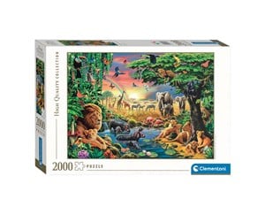 Puslespill - Clementoni Jigsaw Puzzle The African Gathering 2000pcs. Gulv - 32081