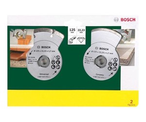 Gjærsager - Bosch diamond cutting disc set - for tile - 2 pieces - 2607019484