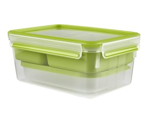 Kjøkkentilbehør - EMSA CLIP & GO - food storage container - green transparent - 2.2 L - 3110600385