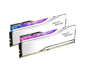 RAM - G.Skill Trident Z5 Royal Neo RGB DDR5-6000 - 32GB - CL28 - Dual Channel (2 pcs) - AMD EXPO - Sølv med RGB - F5-6000J2836G16GX2-TR5NS