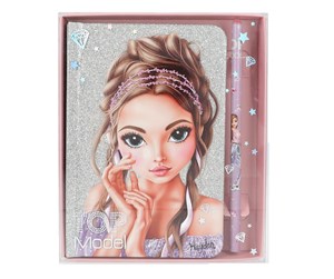 Skole - Depesche TOPModel Notebook With Pencil GLITTER QUEEN - 412645