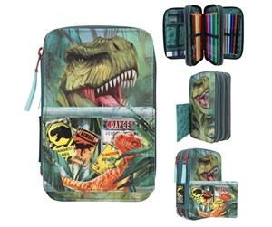 Skole - Depesche Dino World Triple Pencil Case DANGER - 0411757