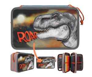 Skole - Depesche Dino World - Triple Pencil Case ROAR - 0411756