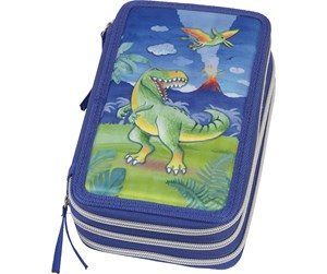 Skole - Faber Castell Triple Pencil Case - Dinosaur - 573041