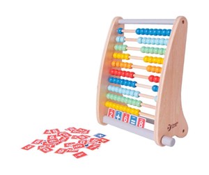 Babyleker - Classic World Wooden Abacus with Counting Cards - 54181