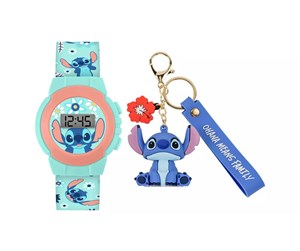 Reklameartikler - Peers Hardy - Lilo And Stitch Blue Digital - Ur - 5018479155485