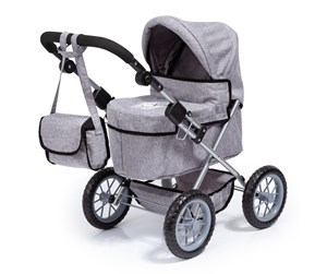 Dukker, Bamser & Utstyr - Bayer Design Dolls Pram Trendy - Grey (13010AA) - 13010AA