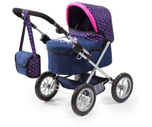 Dukker, Bamser & Utstyr - Bayer Design Dolls Pram Trendy - Dark Blue (13054AA) - 13054AA