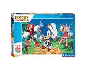 Puslespill - Clementoni Jigsaw Puzzle Super Color Maxi Sonic 104pcs. Gulv - 25764