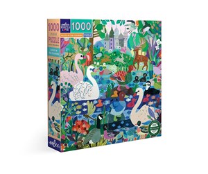 Puslespill - eeBoo Puzzle 1000 pcs - Ducks in the Clearing - EPZTDIC