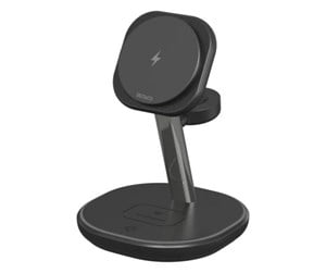 Mobil - Adaptere og ladere - Deltaco 3-in-1 magnetic wireless charging Stand - QI-1049