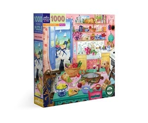 Puslespill - eeBoo Puzzle 1000 pcs - Pink Kitchen - EPZTPNK