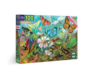 Puslespill - eeBoo Puzzle 100 pcs - Love of Bugs - EPZLVB