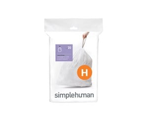 Rengjøring - Simplehuman Kode H tilpassede søppelposer, pakke med 20, hvit - CW0168