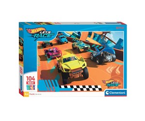 Puslespill - Clementoni Jigsaw Puzzle Super Color Maxi Hot Wheels 104pcs. Gulv - 25762