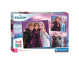 Puslespill - Clementoni Jigsaw Puzzle Super Color Square Disney Frozen 3x48pcs. Gulv - 25306