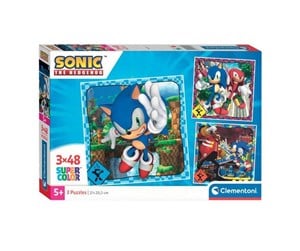 Puslespill - Clementoni Jigsaw Puzzle Super Color Square Sonic 3x48pcs. Gulv - 25320