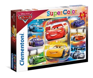 Puslespill - Clementoni Jigsaw Puzzle Super Color Cars 3 60 pcs. Gulv - 26973