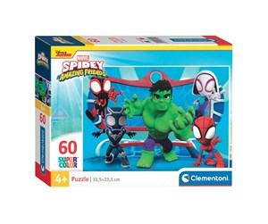 Puslespill - Clementoni Jigsaw Puzzle Super Color Marvel Spidey 60 pcs. Gulv - 26595