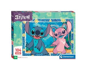 Puslespill - Clementoni Jigsaw Puzzle Super Color Disney Stitch III 104pcs. Gulv - 27573