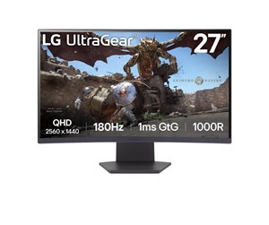 Skjerm - 27" LG 27GS60QX-B - 2560x1440 - 180Hz - VA - Curved - 27GS60QX-B.AEUQ