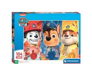 Puslespill - Clementoni Jigsaw Puzzle Super Color PAW Patrol Close Up 104 pcs. Gulv - 25780