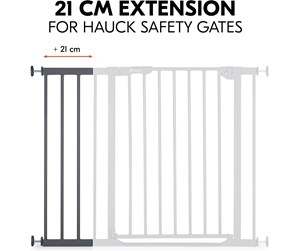 Babyutstyr - Hauck Safety Gate Extension 21 cm dark grey - 597965