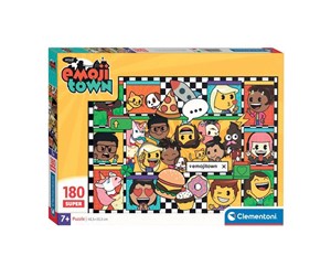 Puslespill - Clementoni Jigsaw Puzzle Super Color Emoji Town 180pcs. Gulv - 29066