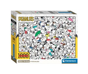 Puslespill - Clementoni Jigsaw Puzzle Impossible Peanuts Snoopy 1000pcs. Gulv - 39804