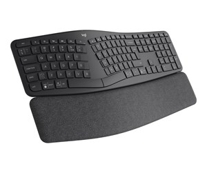 Tastatur - Logitech ERGO K860 Split Keyboard for Business - keyboard - QWERTZ - Swiss - graphite - Tastatur - Sveitsisk - Svart - 920-010347