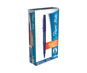 Skrive- & Tegneverktøy - Paper Mate Nylon - fibre-tip pen - blue (pack of 12) - S0191013