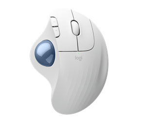 Mus - Logitech Ergo M575s - Off-White - Ergonomisk mus - Optisk - 5 - Hvit - 910-007030