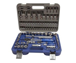 Håndverktøy - VAERK Socket wrench set 1/4-1/2" 108 parts 4-32mm TX/TORX-E/HEX/PH/PZ/STRAIGHT - 129-108-4