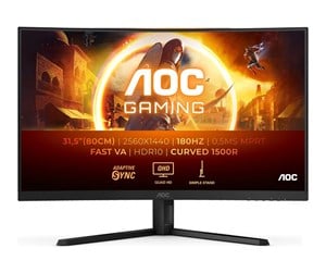 Skjerm - 32" AOC CQ32G4VE - 2560x1440 (QHD) - 180Hz - Fast VA - HDR10 - Curved - CQ32G4VE