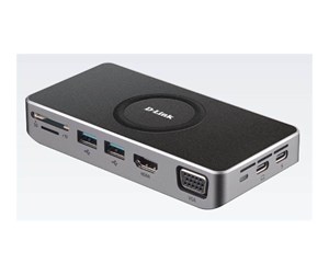 Dokkingstasjon - D-Link DUB-M820 - docking station - USB-C / Thunderbolt 3 - VGA HDMI - DUB-M820