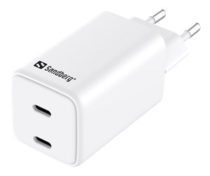 Mobil - Adaptere og ladere - Sandberg AC Charger Dual USB-C PD65W EU - 441-56