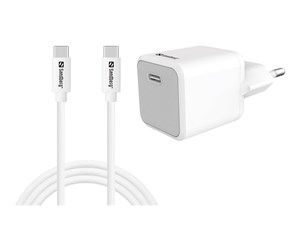 Mobil - Adaptere og ladere - Sandberg power adapter - 2-in-1 - 24 pin USB-C - 20 Watt - with USB-C to USB-C cable - 441-58