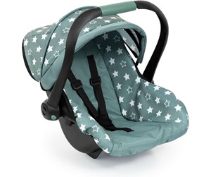 Dukker, Bamser & Utstyr - Bayer Design Deluxe Car Seat with Canopy for Dolls - Green w/ Stars (67958AA) - 67958AA